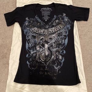 Womens silver star t-shirt